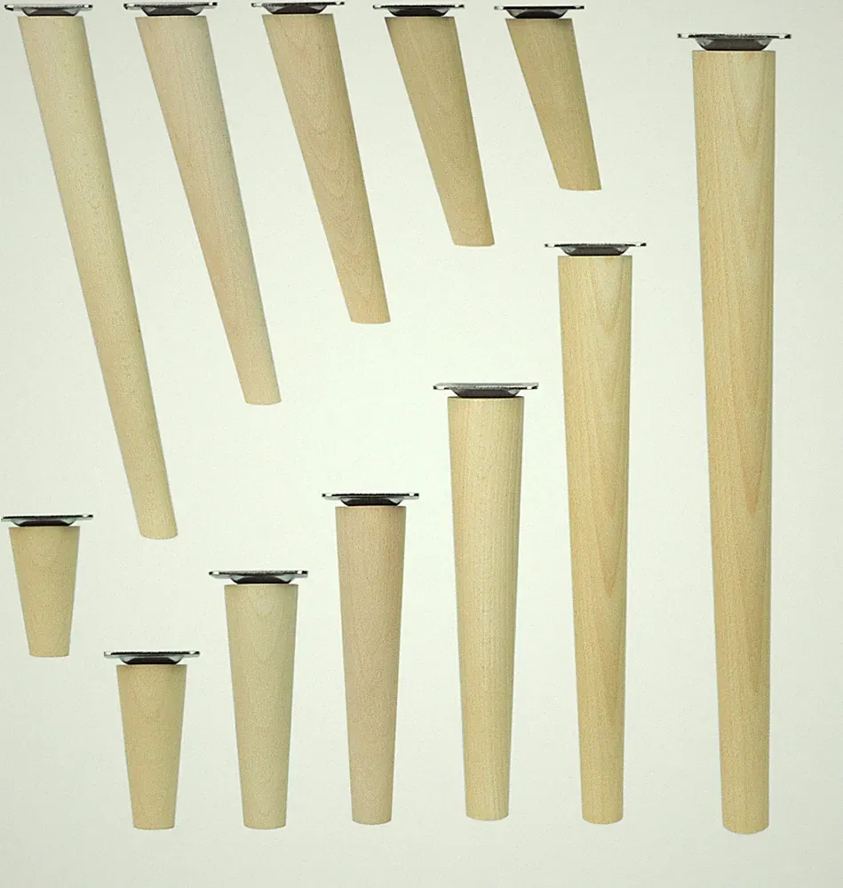 ✅4er Set HolzFüße für Möbel Holz MöbelFüße HolzBeine MassivHolz Vitrinen DIY