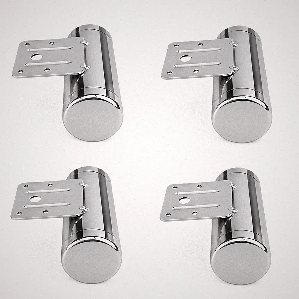 4er SET Möbelfüße 12 cm Sofafuß Möbelbeine Chrome Glanz stabile Ausführung