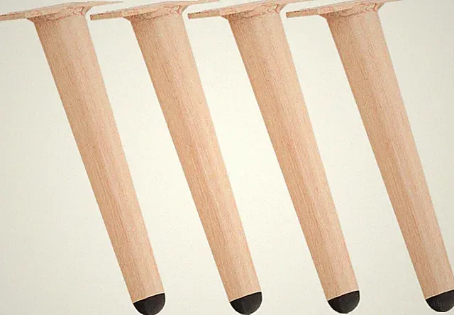 4er Set Möbelfüße Aluminium Holzoptik Möbelbeine Sofafuß Tischbeine Stuhlbeine