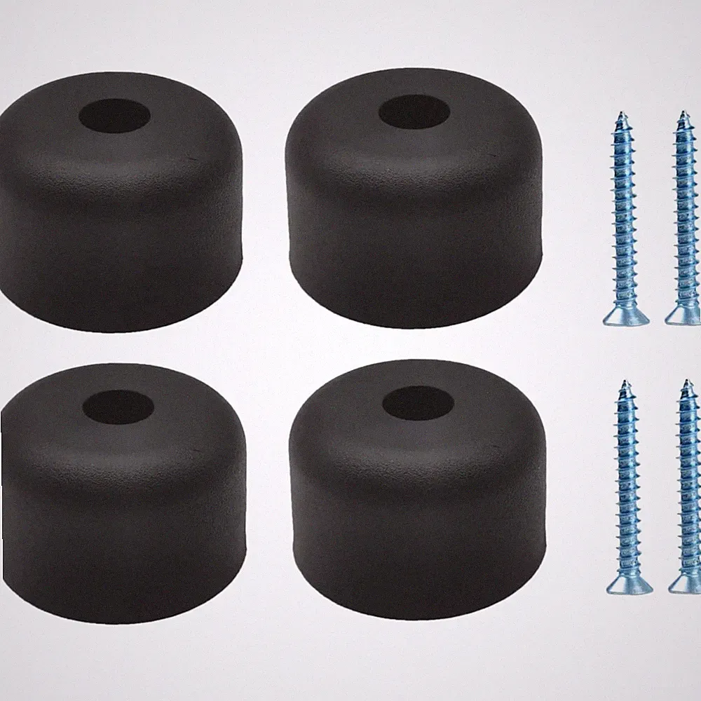 4er Set Möbelfüße Schwarz, Ø 50 x H 30 mm - Erhöhen und schützen Sie Ihre Möbel