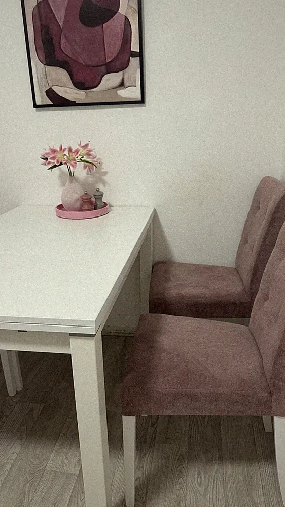 4er-Set Polsterstühle – Rosa – Modell LUKE – wie neu