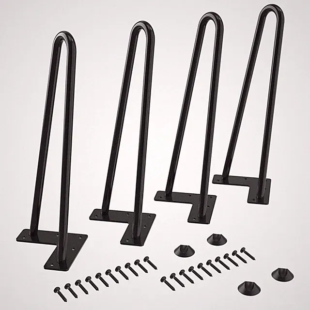 4er Set Tischbeine Metall 30cm Haarnadel Möbel DIY Küchen Esstisch Modern