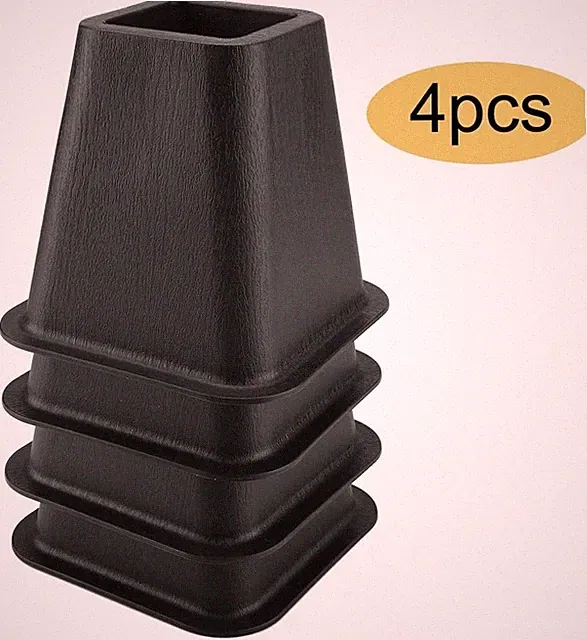4PCS Schwarz Möbelerhöher Betterhöhung Elefantenfuß Möbelerhöhung Tischerhöher
