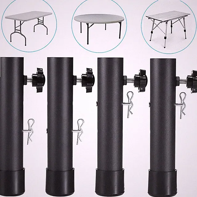 4pcs Tischbein Verlängerung Set Verstellbarer Tischbeinerhöhungen für Möbelbeine
