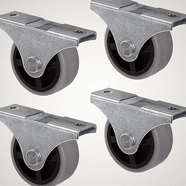 4x Bockrolle mit Anschraubplatte Möbelrolle 25-40 mm Rolle Transportrolle Castor