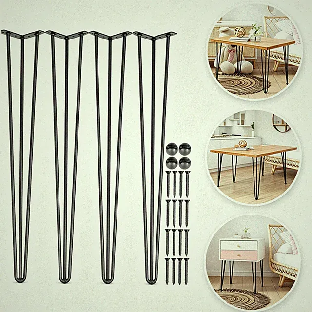4x Hairpin Tischbeine Legs Schreibtisch Möbelfuß Hairpins Tischkufen Haarnadel