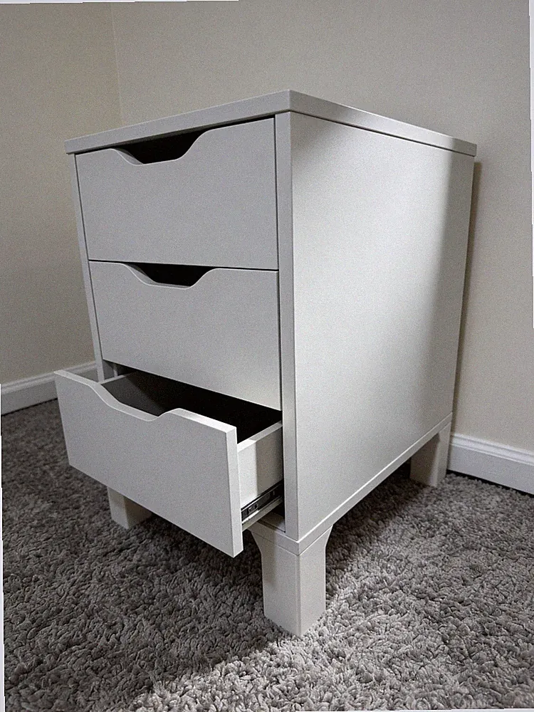 4x IKEA ALEX Tischbeine 125 mm – Möbelfüße Set für ALEX Schrank & Schreibtisch