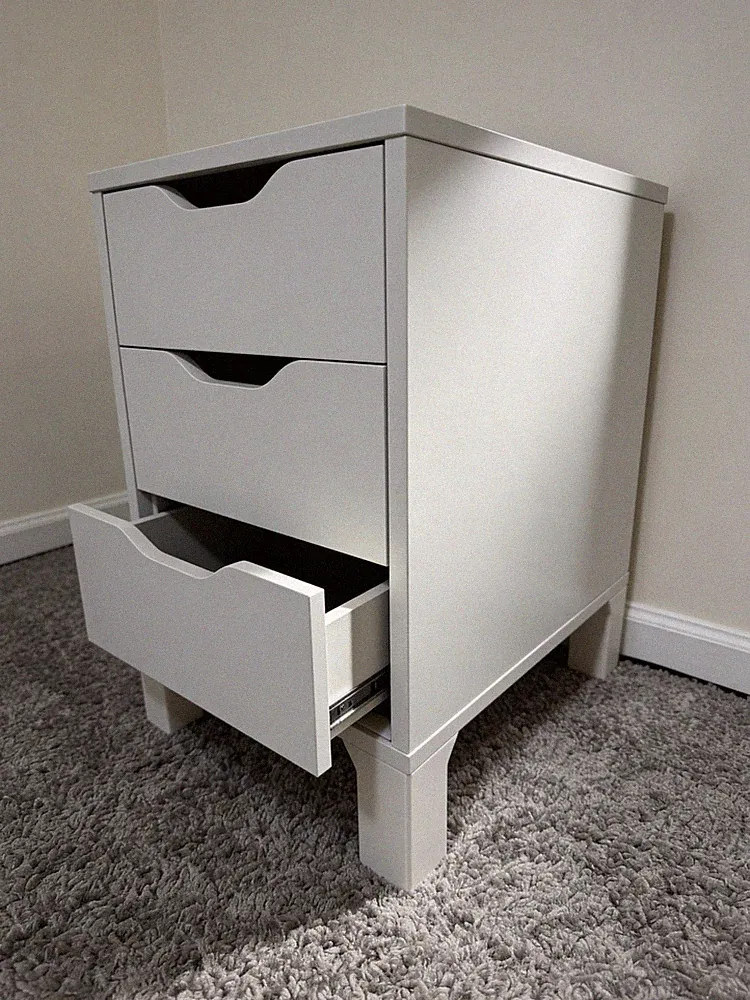 4x IKEA ALEX Tischbeine 125 mm – Möbelfüße Set für ALEX Schrank & Schreibtisch