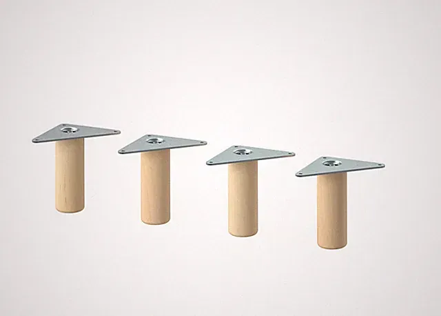 4x IKEA Eket Möbelfüße Schrankbeine Tischbein Ersatzbeine Holz