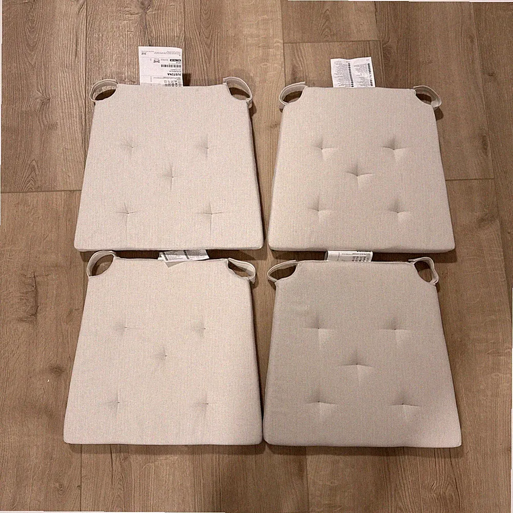 4x Ikea Justina Sitzkissen Stuhl Auflage Stuhlkissen Natur