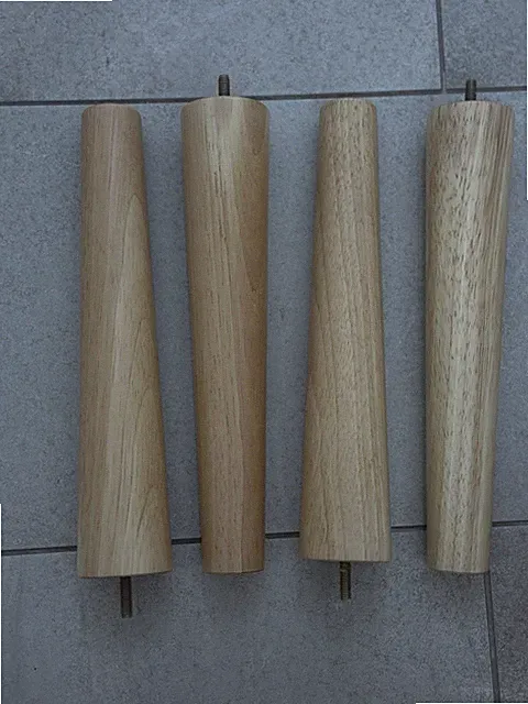4x La Vane Möbelbeine Holz 30 cm M8 Sofafüße Tischbeine Natur