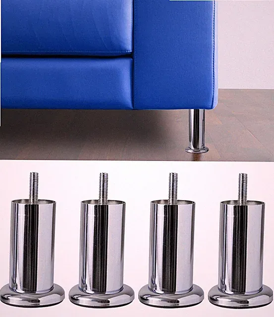 4X Möbelfüße Sofa Füsse Modell ACQUAMARINA – Höhe 100 mm – Füße im Eleganten...