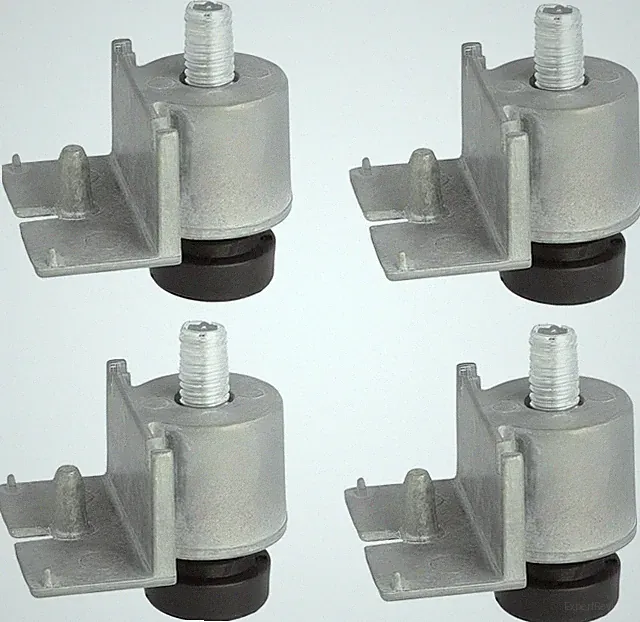 4x Möbelfuss verstellbar Sockel-Höhenversteller Sockelfuß M8x42 mm Verstellfuß