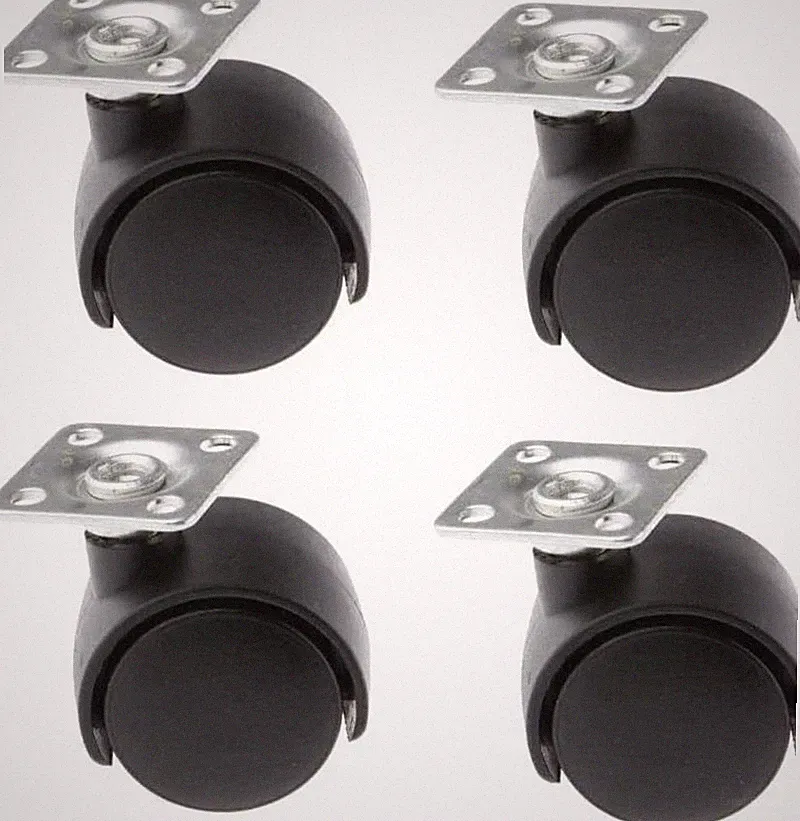 4x möbelrollen 30 mm drehbar für Möbel lenkrollen Kapazität 20 kg/Rad mit Stahls