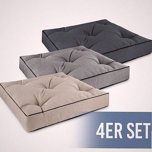4x Palettenkissen Set Sitzkissen Rückenkissen Palettensofa wasserfest Outdoor