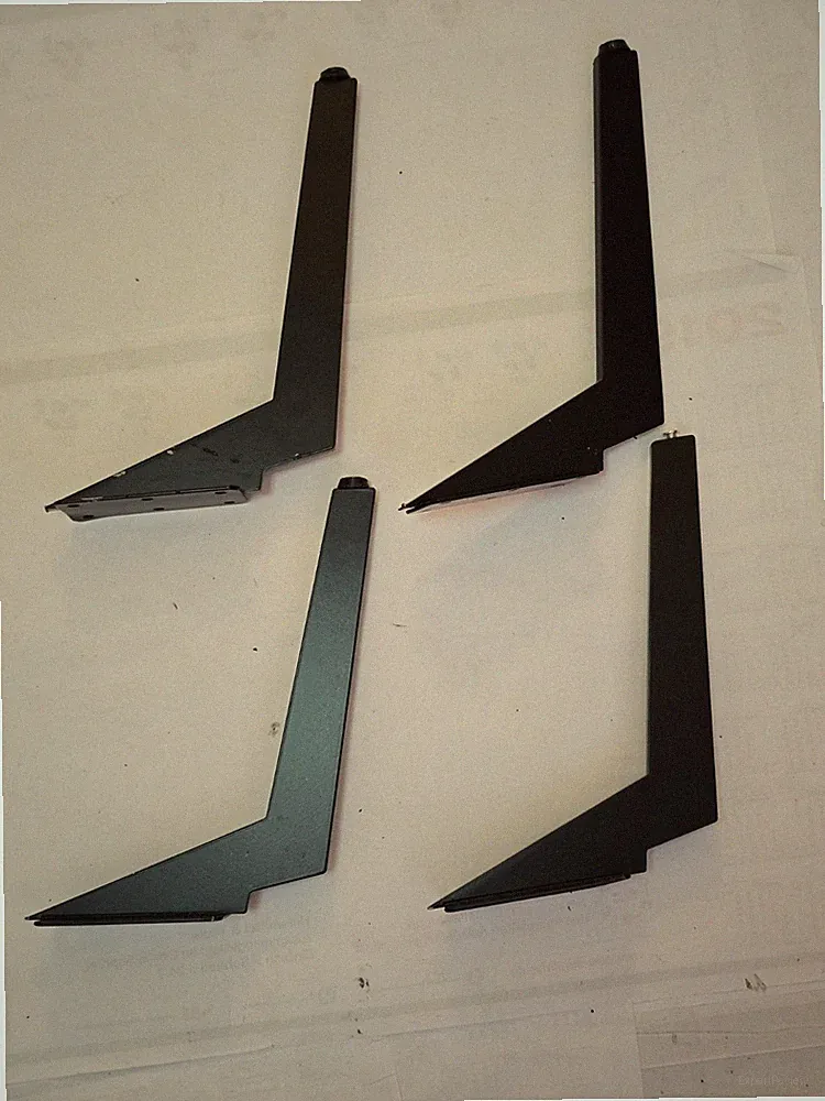 4x Schwere Möbelfüße 22cm Schwarz Metall Edelstahl Sofa TV Schrank Bett Tisch Be