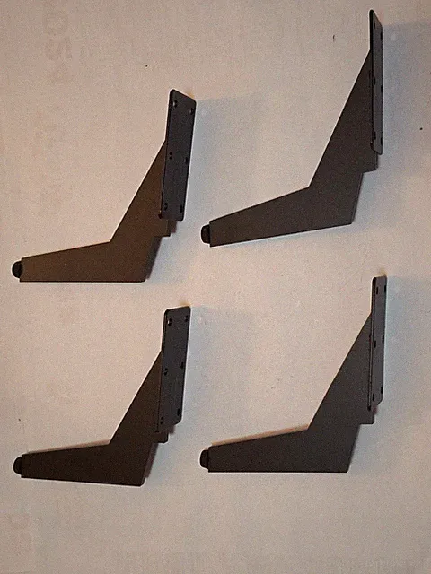 4x Schwere Möbelfüße Schwarz 15cm Edelstahl Möbelbeine Sofa TV Schrank Tisch