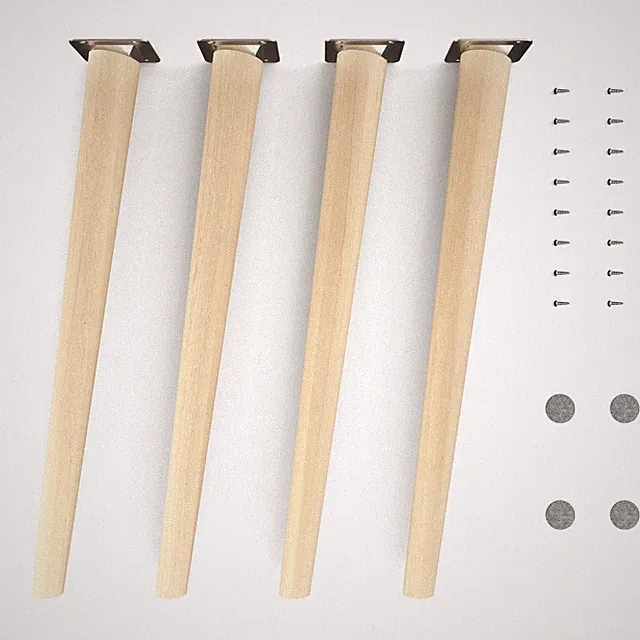 4x sossai® Holzfüße schräg Holzmöbelfüße Tischbeine Möbelbeine Holz Möbelfüße