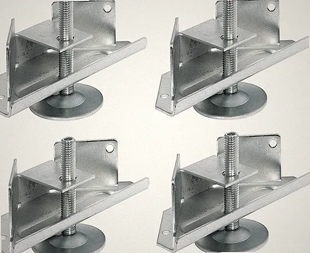 4x verstellbar Sockel-Höhenversteller Sockelfuß Eck Möbelfüße Auflage M10x70 mm