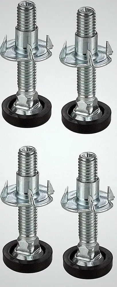 4x Verstellschraube M8 Regulierschraube mit Einschlagmutter Sockel-Versteller
