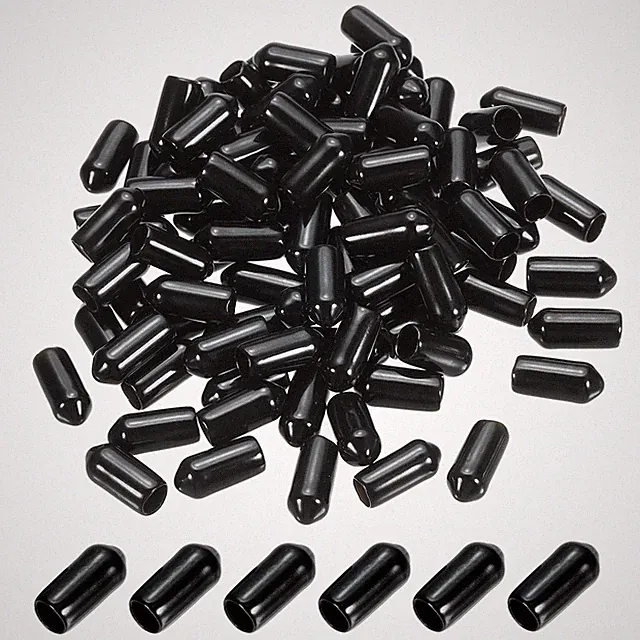 5,5mm Gummikappen, 120er Packung Flexible Schraubenabdeckungen Kappen, Schwarz