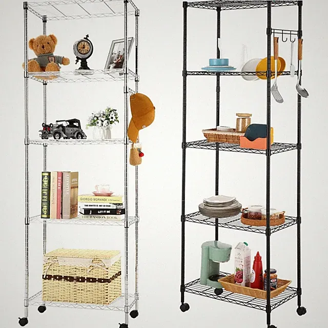 5/6 Etagen Standregal Lagerregal Verstellbar Metallregal Bücherregal Küchenregal