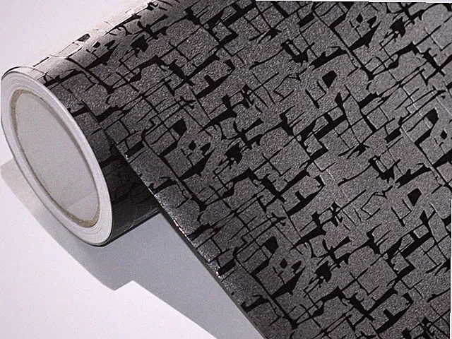 5,90€/m² Design Autofolie Schwarz Folie Blasenfrei Luftkanäle Car Wrapping 6234