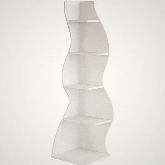 5-stöckiges Eckregal HOGA-J0276, 49,6 x 46,8 x 174,3 cm, weiß - A