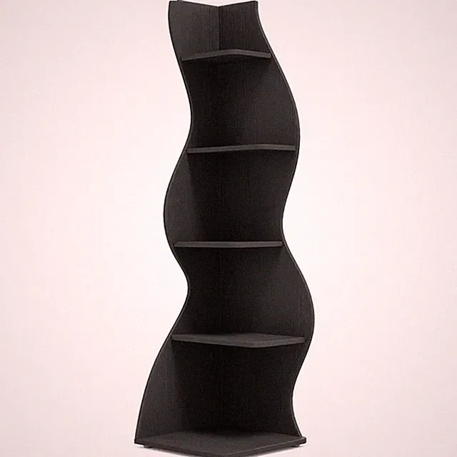 5-stöckiges Eckregal HOGA-J0279, 49,6 x 46,8 x 174,3 cm, schwarz - B