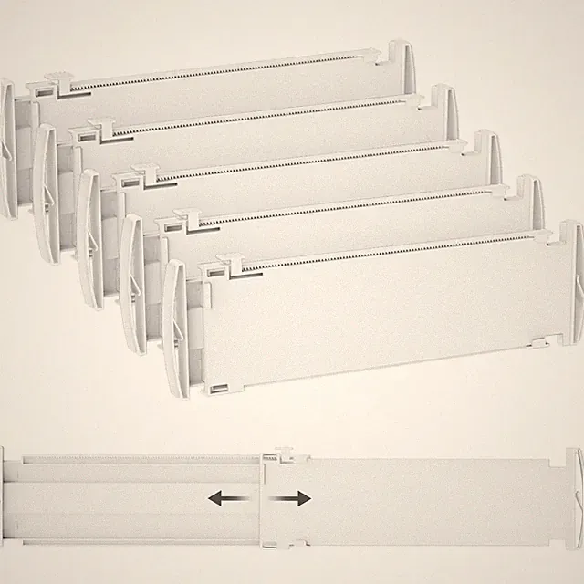 5 Stück Schubladentrenner Verstellbar Schubladen Trenner für H10.5&L55