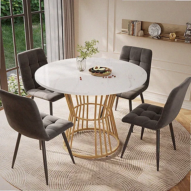 5 teilige Essgruppe Esstisch mit 4 Stühle Esszimmergruppe Sitzgruppe Tischset