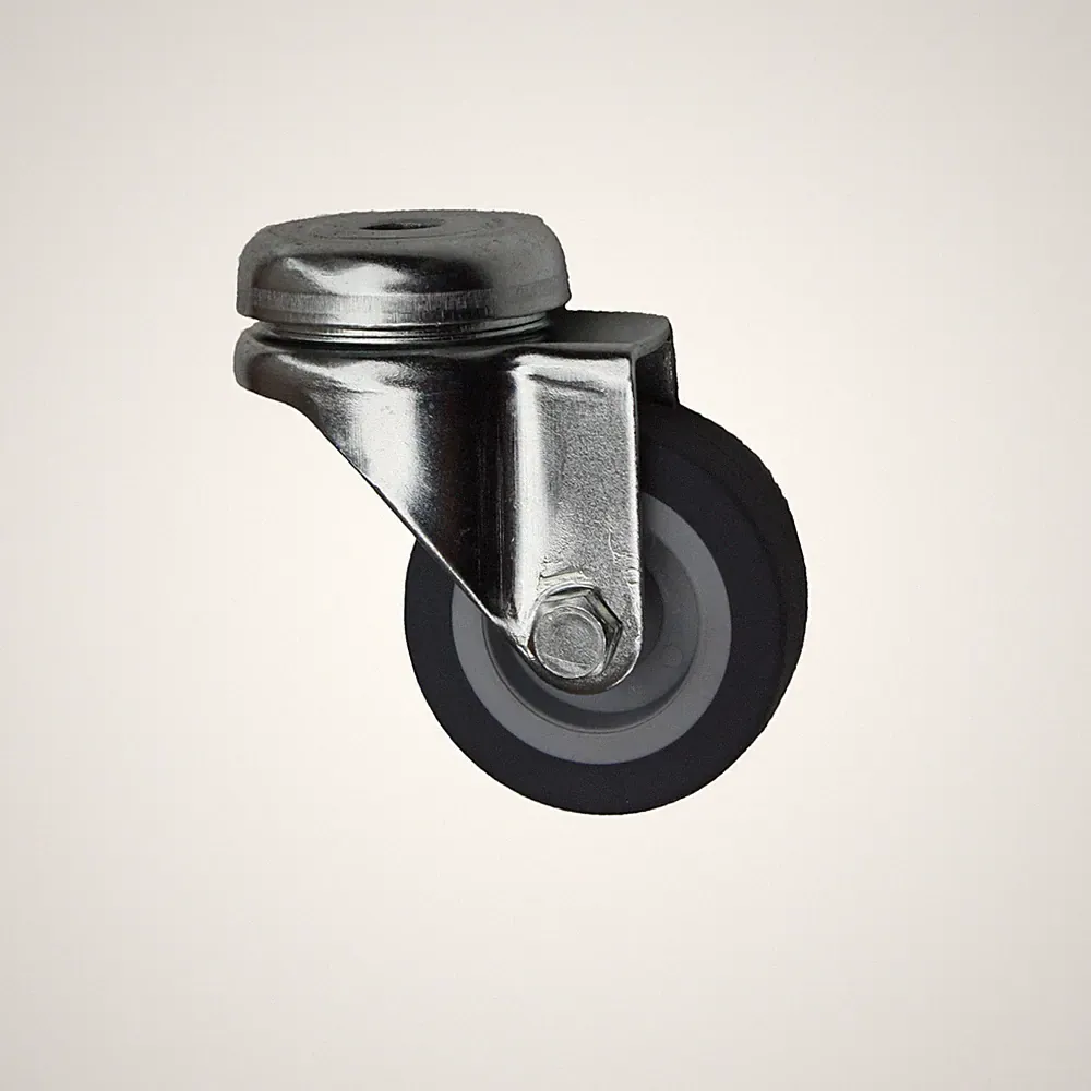 50 mm Apparaterolle Transportrolle Lenkrolle Möbelrolle TK 40 kg mit Rückenloch