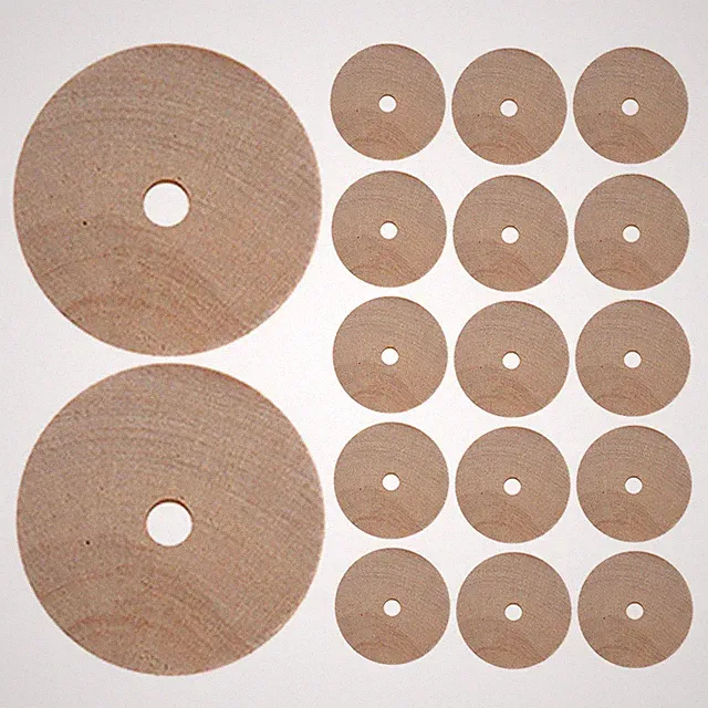 50 PCS Räder Für Bastelarbeiten Baumsockel Holzräder Spielzeugwagenräder