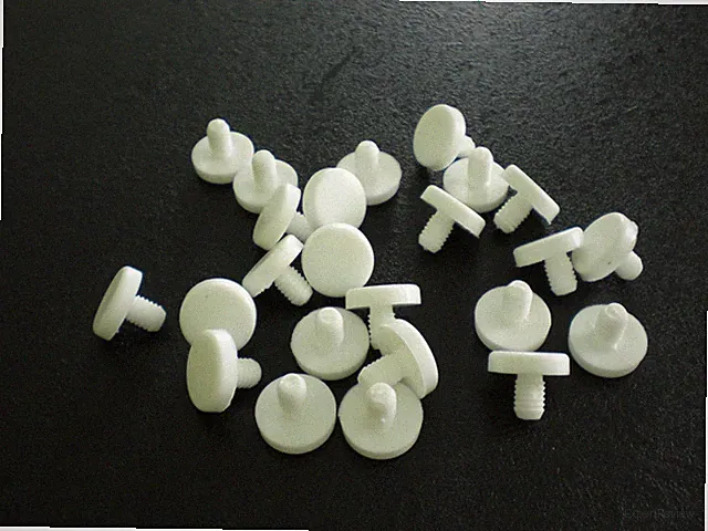 50 Stück Möbelgleiter Stuhlgleiter Plastik gleiter Weiß mit Dübel