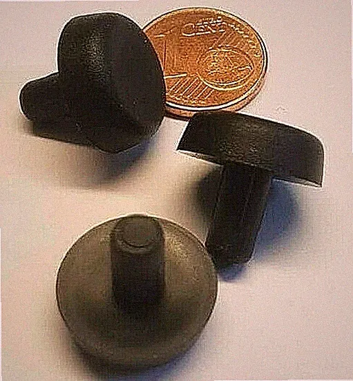 50 x Gleiter Möbelfüße Kunststoff Ø 15 x 5 mm hoch mit Zapfen 5 zum einschlagen