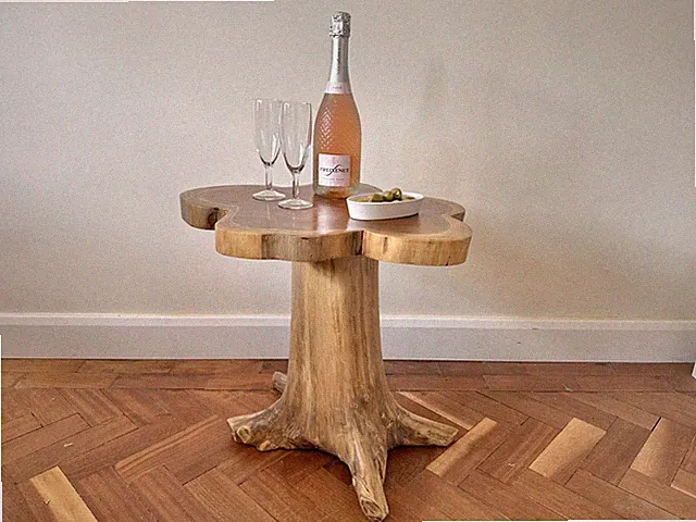 50cm Teak Wurzel Beistell Lampe Tisch Wildstamm Design Holz Handarbeit Geschenk