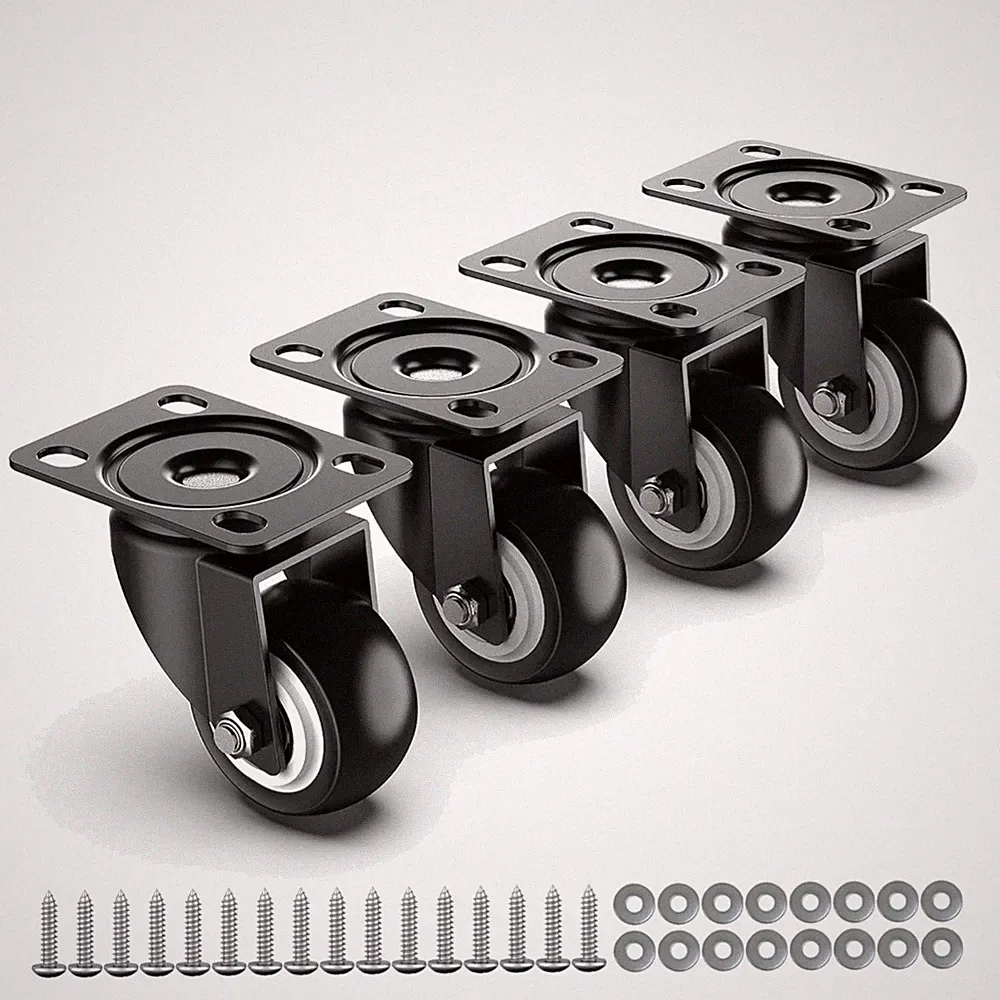 50mm Möbelrollen 250kg Tragkraft 4er Set Lenkrollen Transportrollen für Möbel