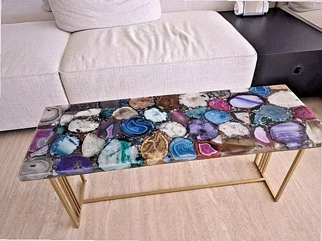 50x28cm Mix Achat Tisch Natur Achat Couchtisch Only Tischplatte ohne Beine