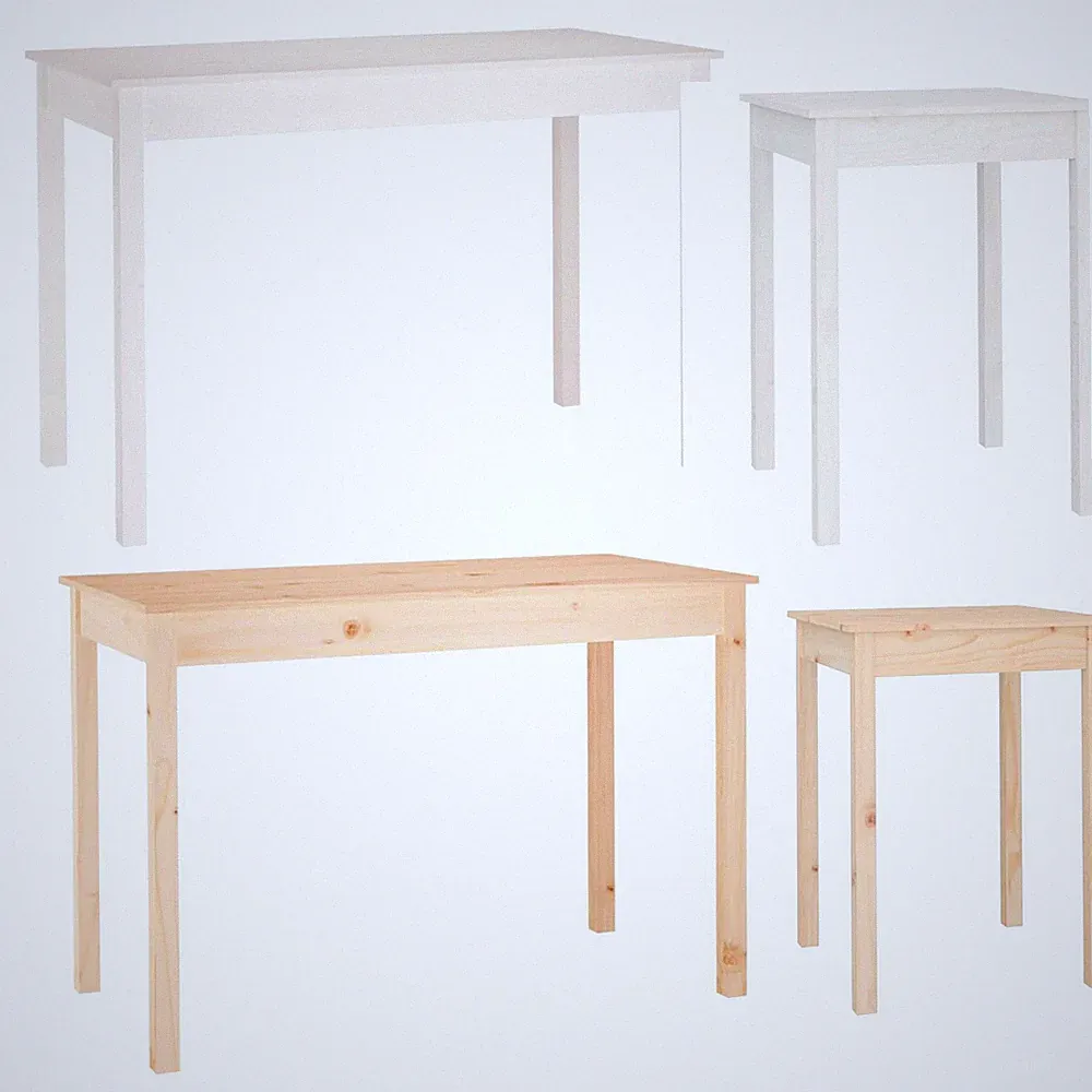 55/110cm Esstisch Küchentisch Speisetisch Massivholz Kiefer Tisch Esszimmertisch
