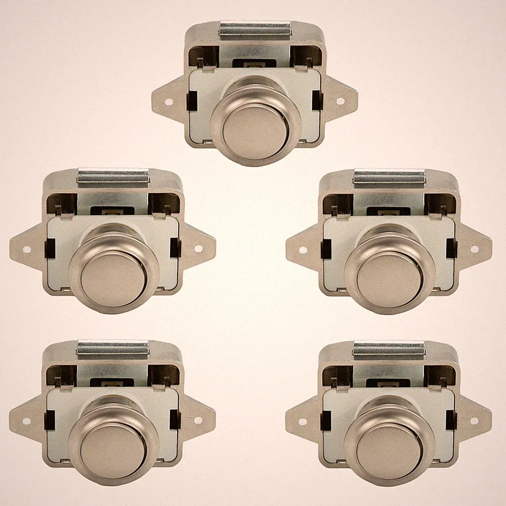 5er Push-Lock Möbelschloss Druckschlösser Caravan Wohnmobil Schublade Druckknopf