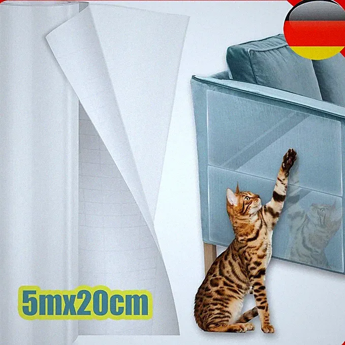 5M Kratzschutz Katze Matte Haustier Sofa Cat Couch Möbel Kratzbaum Schutz Folie