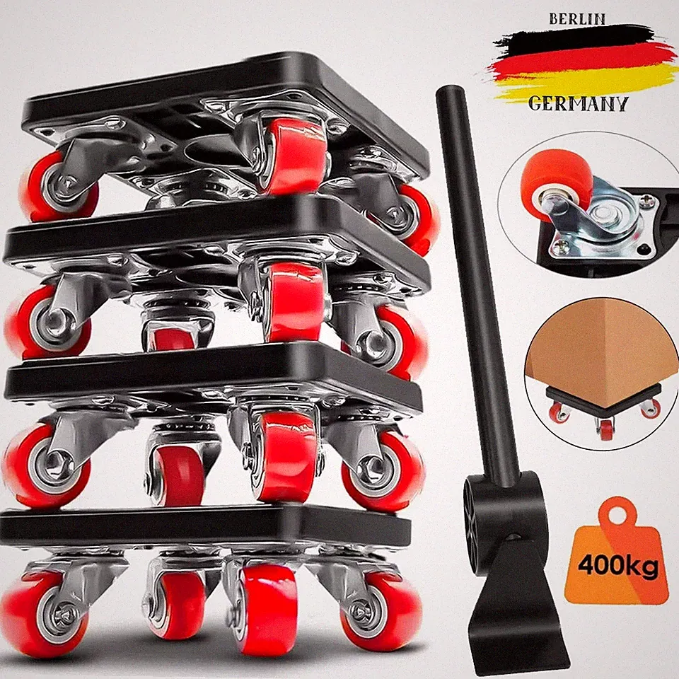 5tlg Transportroller Set 400kg Möbelheber Umzughelfer Möbelrollen Möbelrücker DE