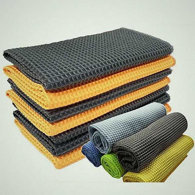 5x Auto Mikrofasertuch Waffeltuch Trockentuch Poliertuch Lack Glas 300GSM