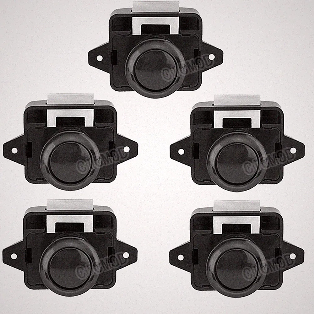 5x Push Lock Möbelschloss Riegel Knopf Schloss Druckknopf Caravan Boot Schwarz