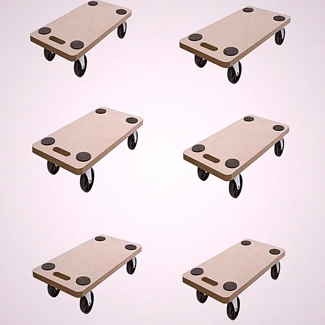 6 Möbelroller Rollbretter Transportroller MDF Tragkraft 200 kg Umzugshelfer