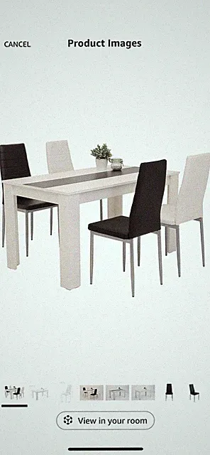 6-Sitzer Esstisch mit 4 Stühlen- Gebraucht, 50% Rabatt (War €195, Jetzt €95)