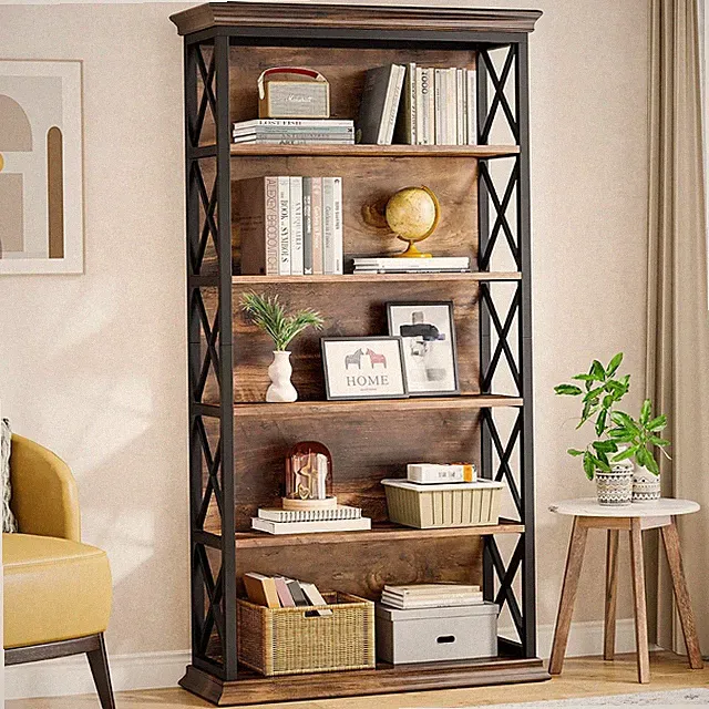 6-stöckiges Bücherregal,180CM industrielles Bücherregal, Standregal,hohes Regale