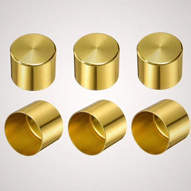 6 Stück Möbelfüße Aus Metall 1.38" x 1.18" Runde Tischfußabdeckung