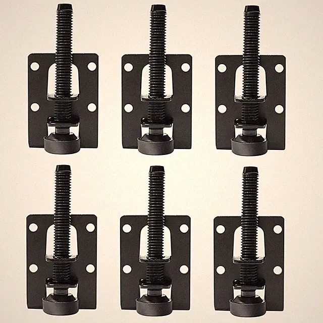 6 verstellbare Schraubfüße Stahl verzinkt für Möbel 10,7x8x5,5cm Maße