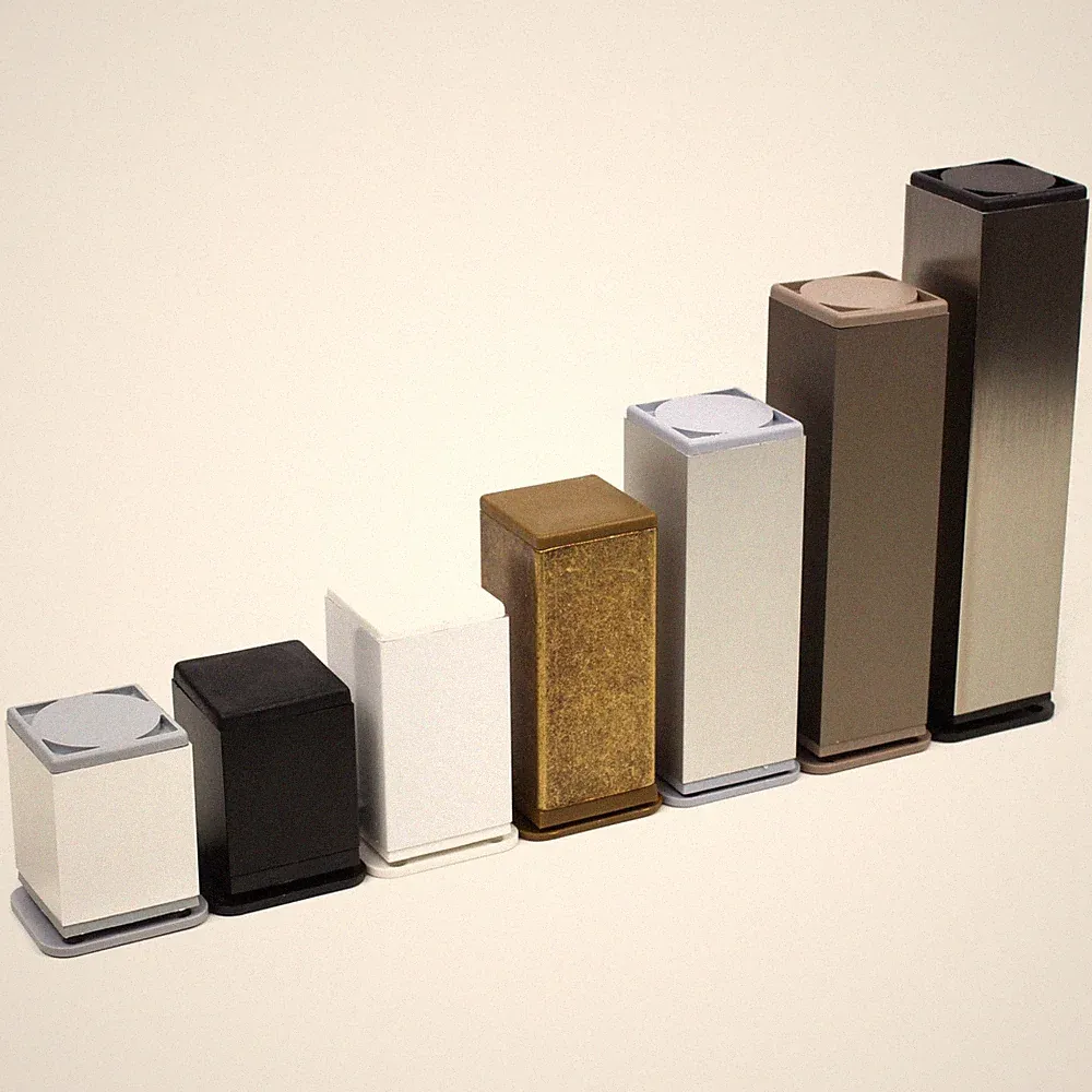 60-180mm / 40x40 MODERN ALUMINIUM Möbelfuß Möbelfüße Sockelfuß Schrankfuß Fuße